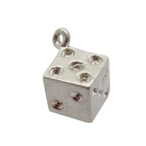 Sterling Silver Small Dice Charm
