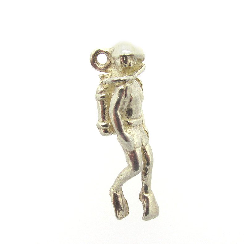 Sterling Silver Scuba Diver Charm