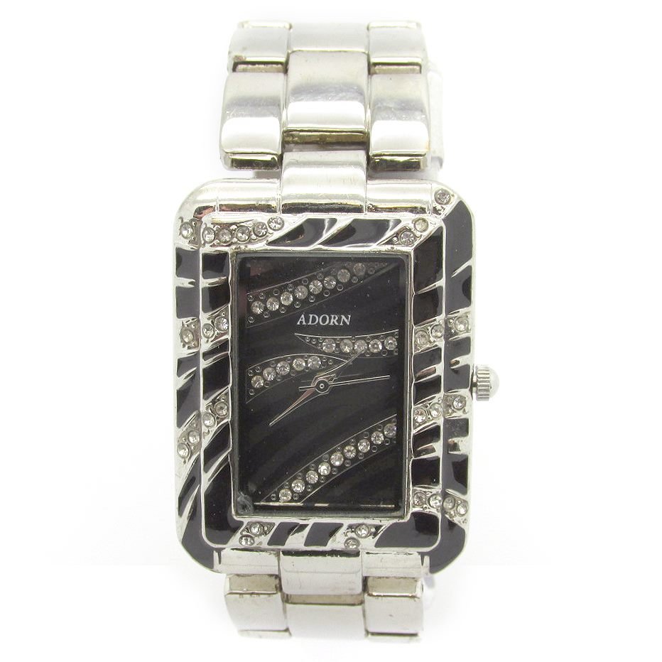 Adorn Ladies Watch With Multiple Stones Set Bezel & Face