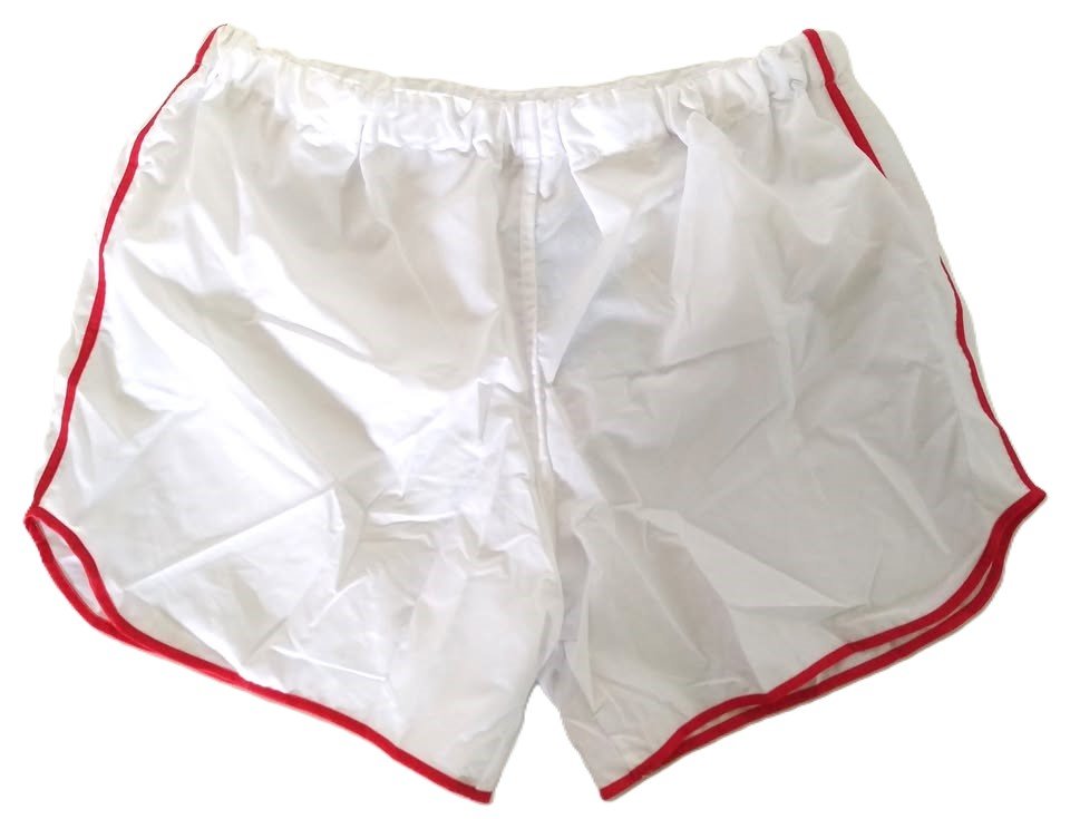 Gymphlex Sports White Shorts With Red Edging
