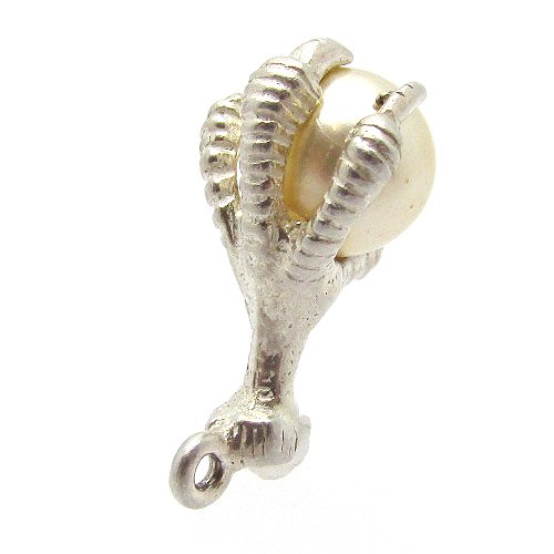 Sterling Silver Claw and Ball Charm / Pendant