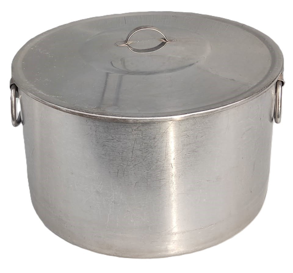 Large Steel Cooking Pot With Lid & Handles