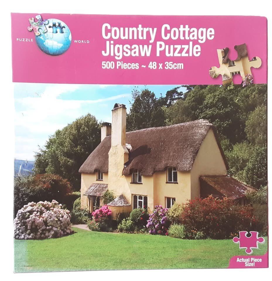 Puzzle World Country Cottage 500 Piece Jigsaw Puzzle