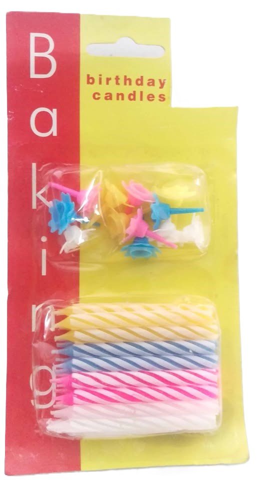 24 Birthday Candles With Holders