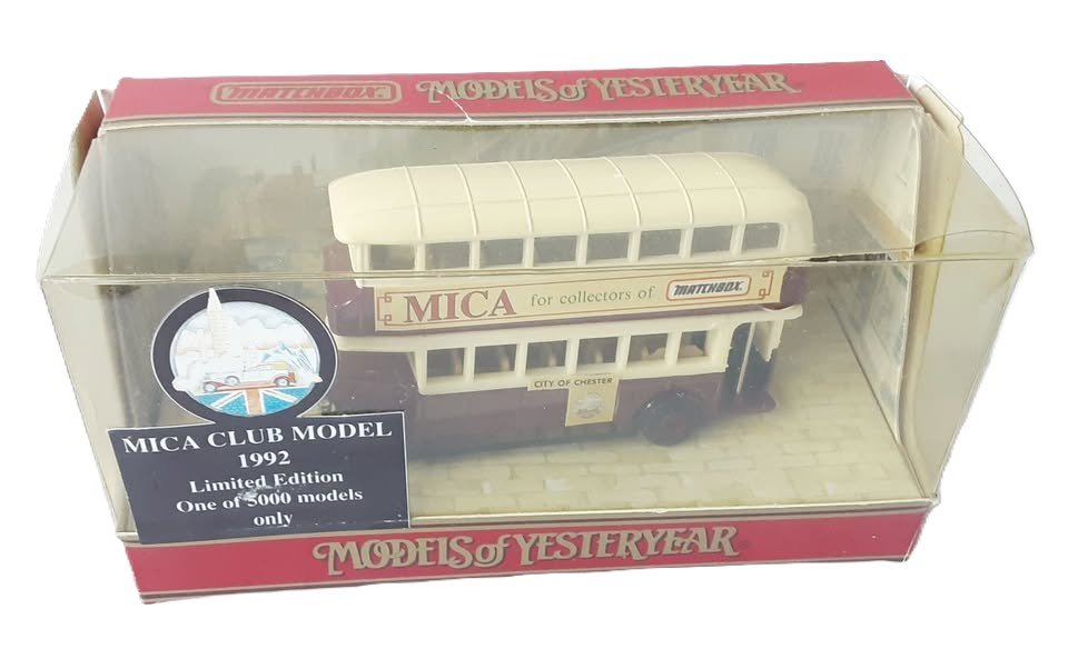 Matchbox Models Of Yesteryear Y5C 1930 Leyland Titan TD1 Bus - Mica Club Model 1992 Limited Edition