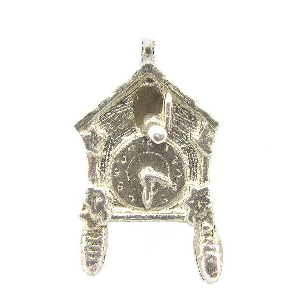 Sterling Silver Large Cuckoo Clock Charm