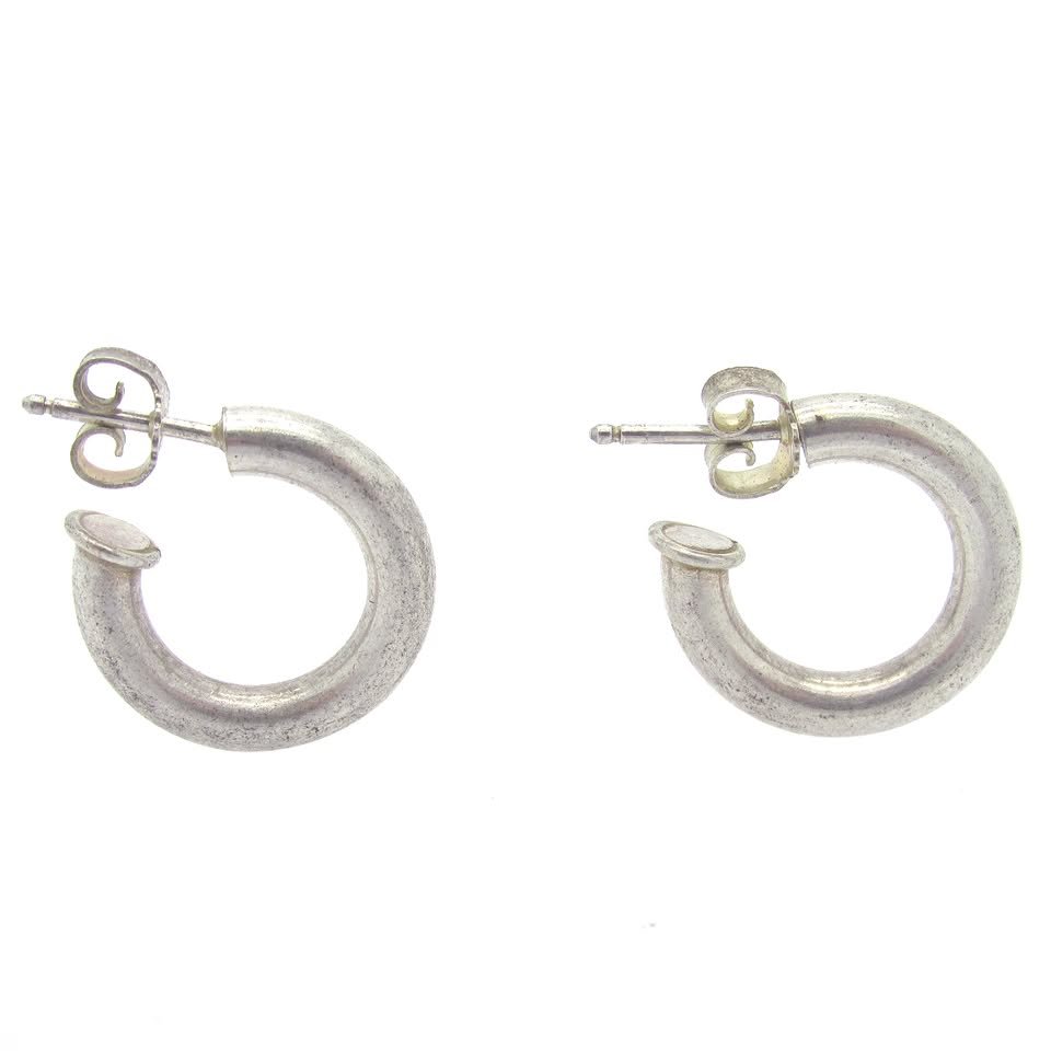Sterling Silver Heavy Hoop Earrings