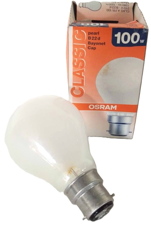 Osram Classic Pearl 100w Light Bulb - Bayonet Fitting