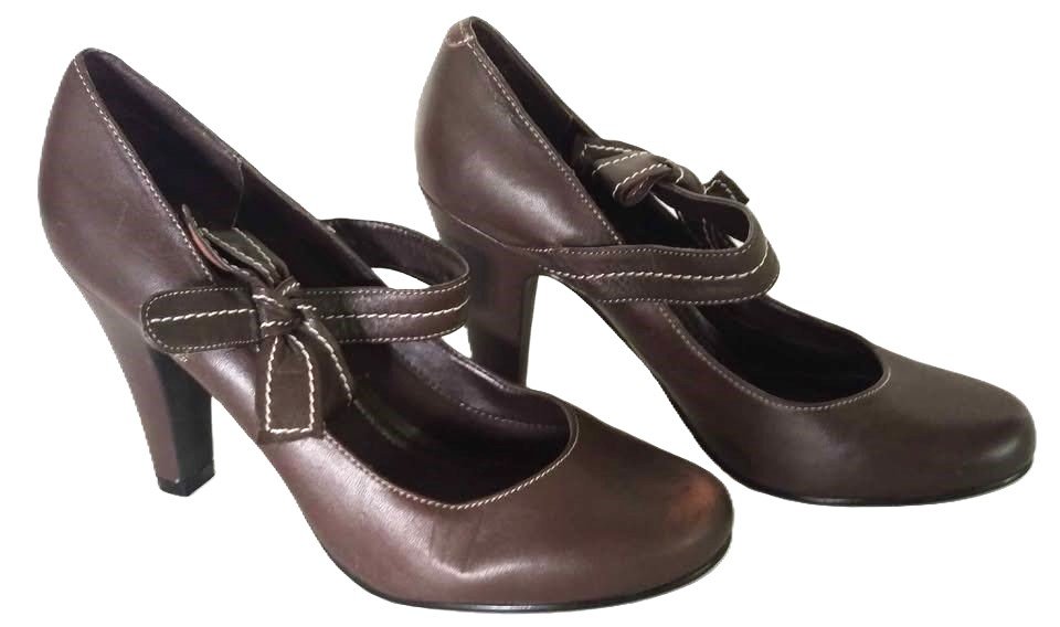 Ladies Next Sole Reviver Brown High Heel Shoes