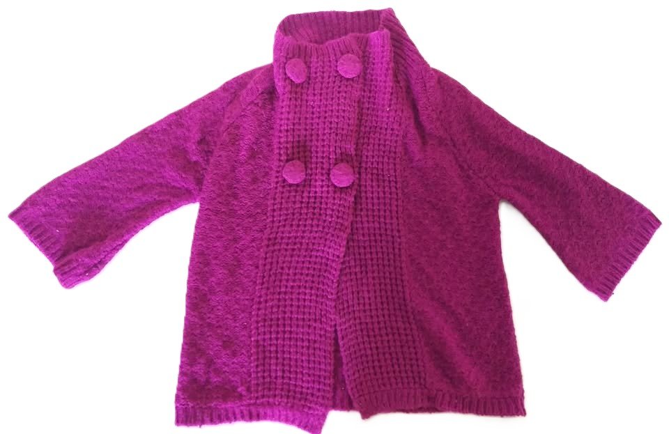 Purple Tayberry Adrienne Ladies Half Sleeve Cardigan