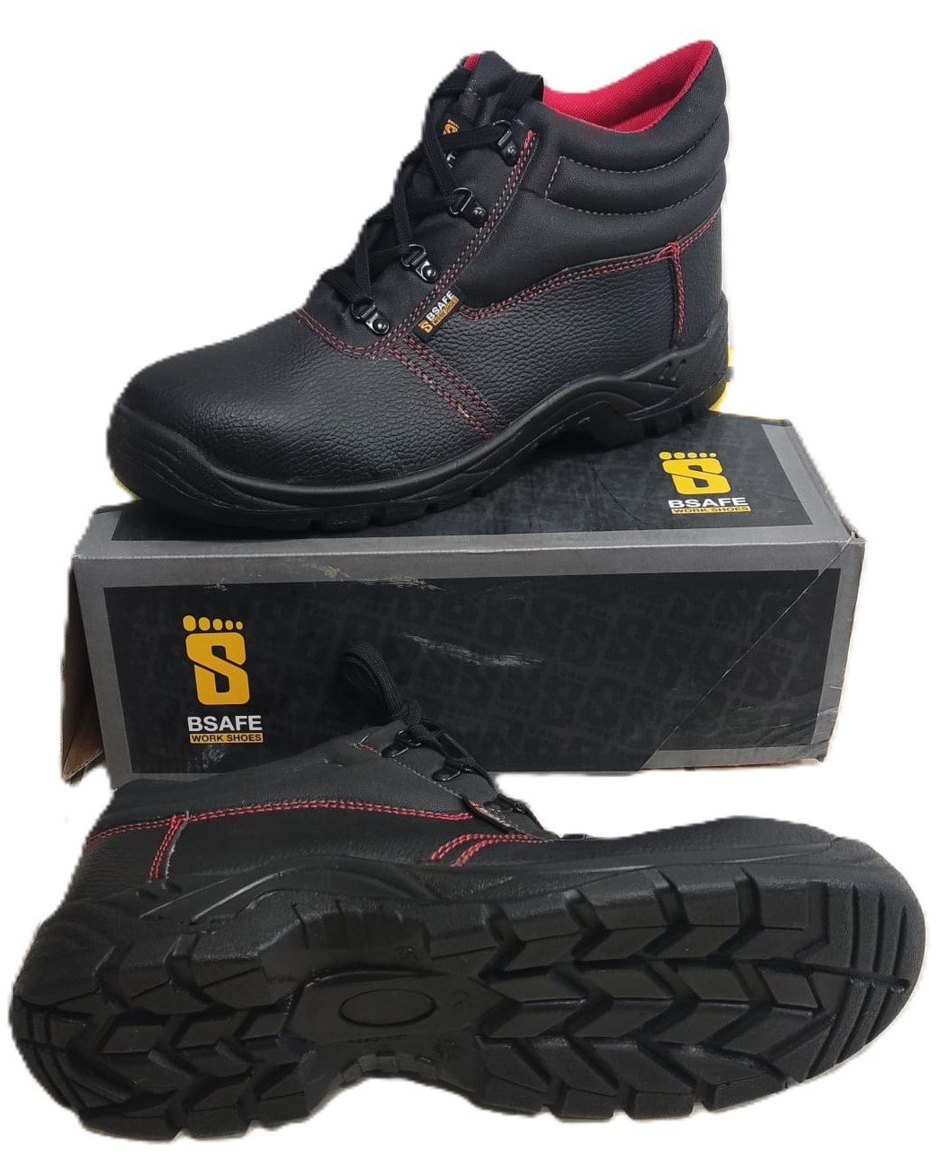 Stenco Bsafe Steel Toecap Leather Work Boots