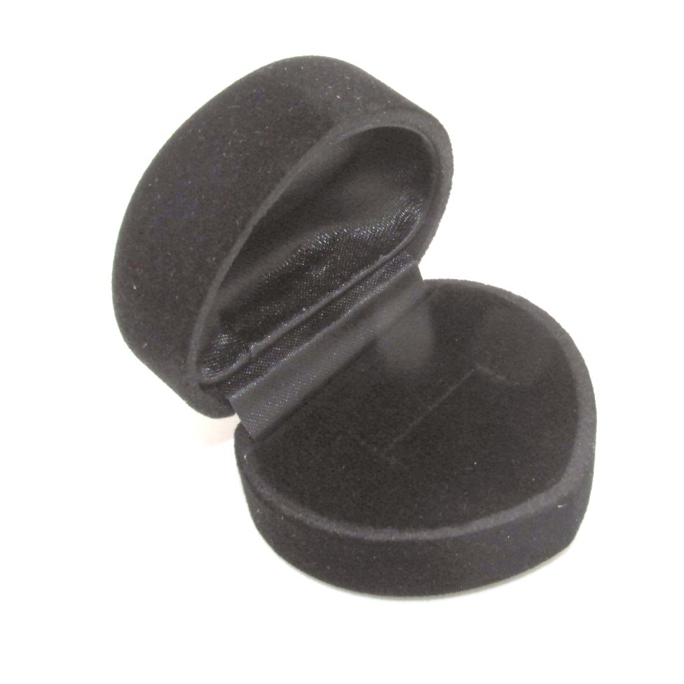Black Velvet Heart Shaped Gift Box