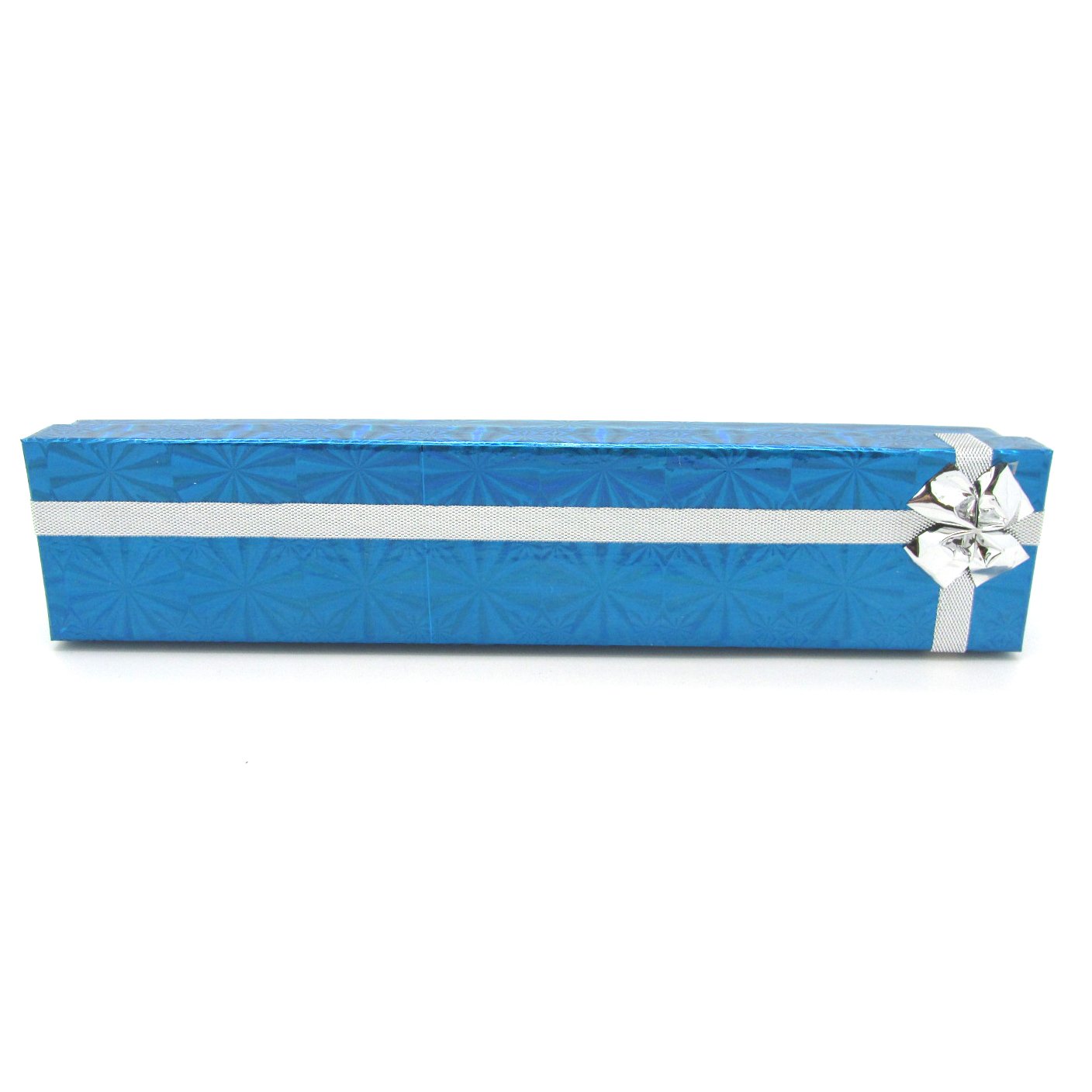 Blue Hologram Gift Box With Ribbon Bow