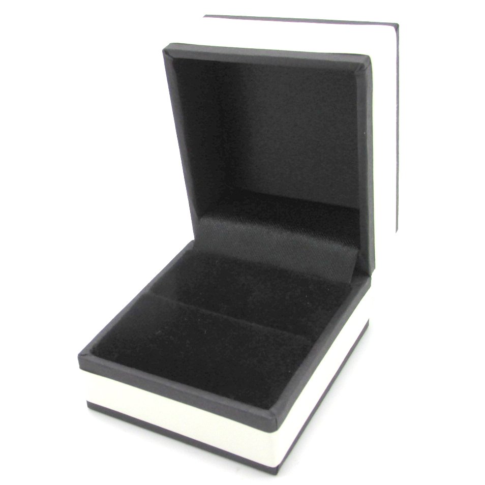 Cream & Black Gift Box With Black Velvet Interior