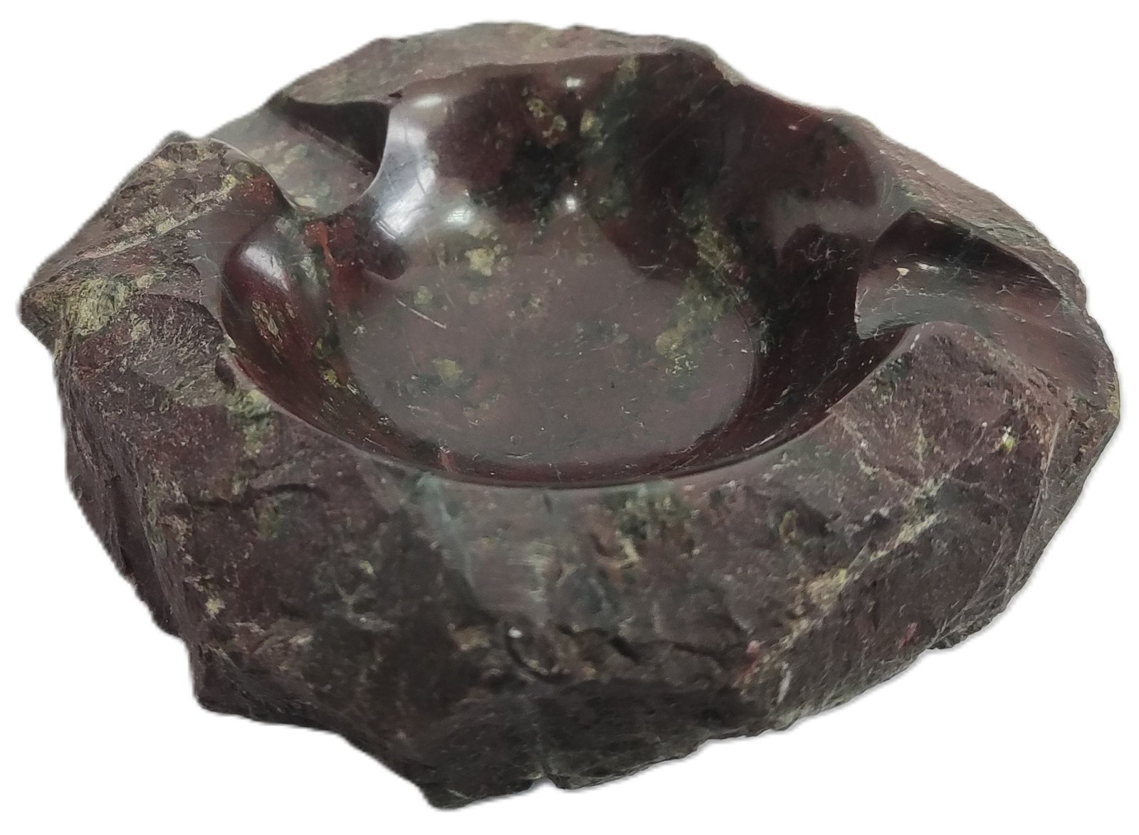Carved Serpentine Stone Ashtray