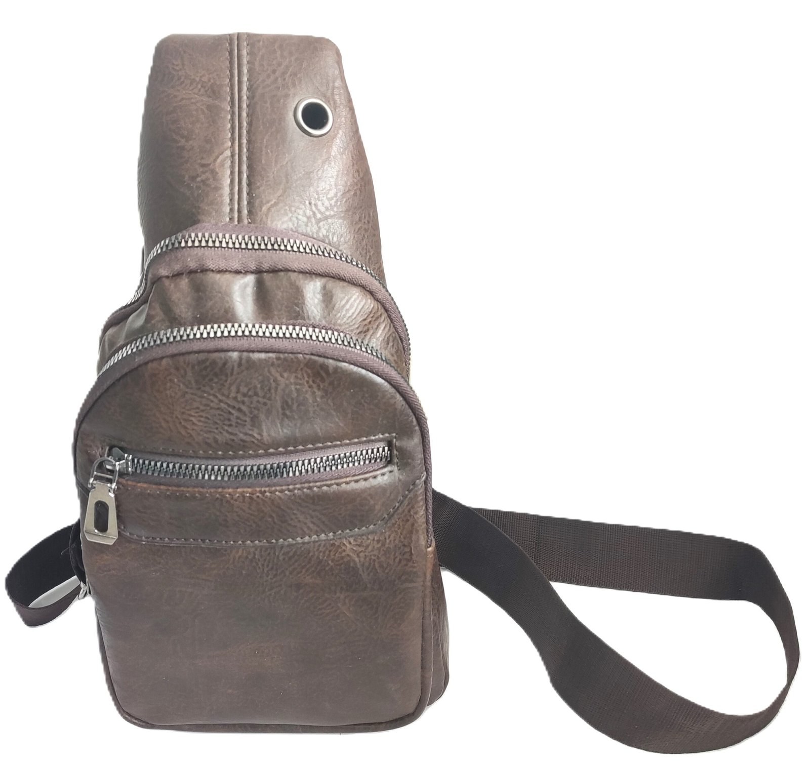 Men's Faux Leather Sling Bag