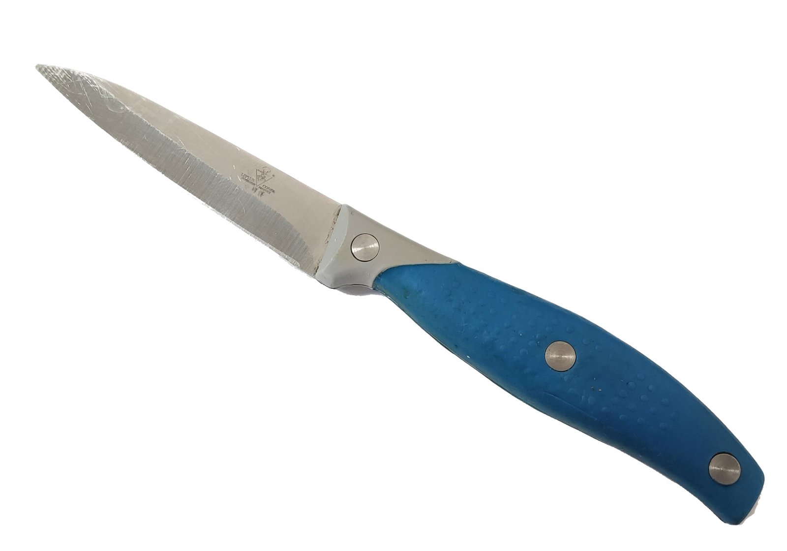 Little Cook Fruit Knife Blue Rubbered Handle