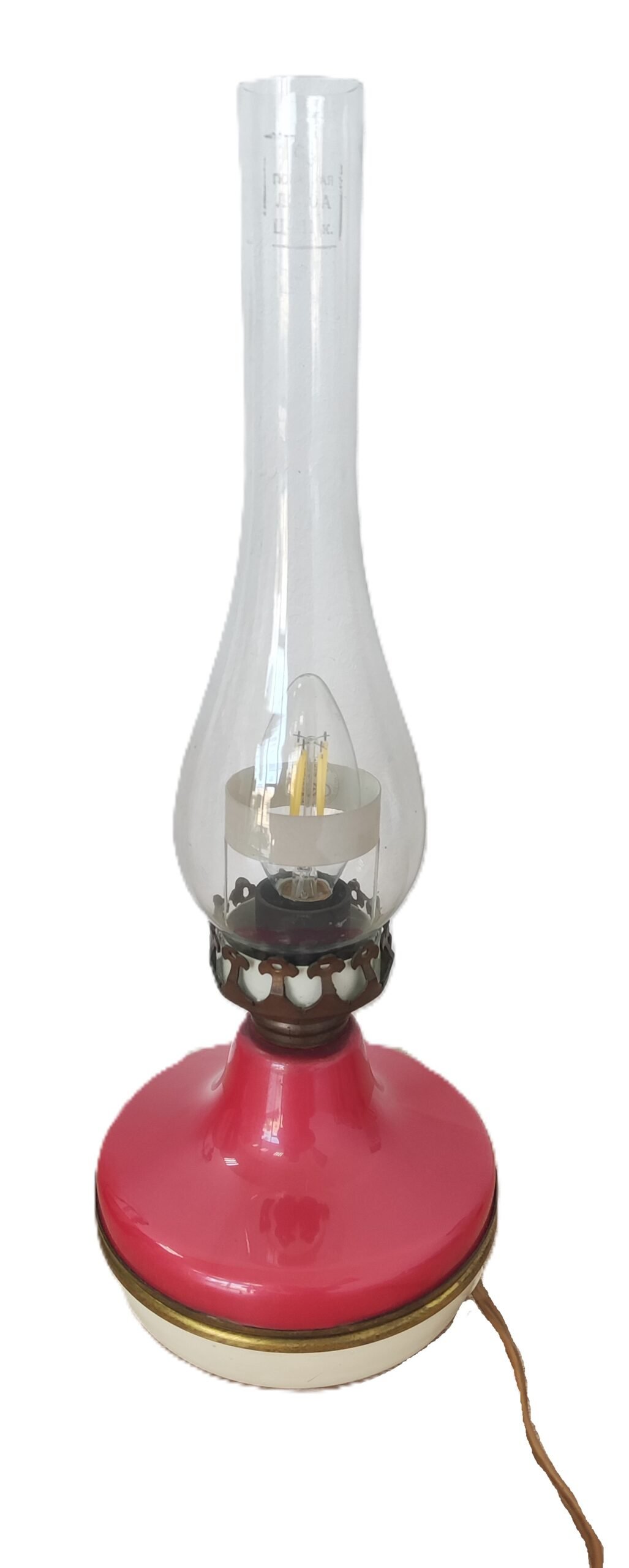 Vintage Soviet Electric Kerosene Lamp