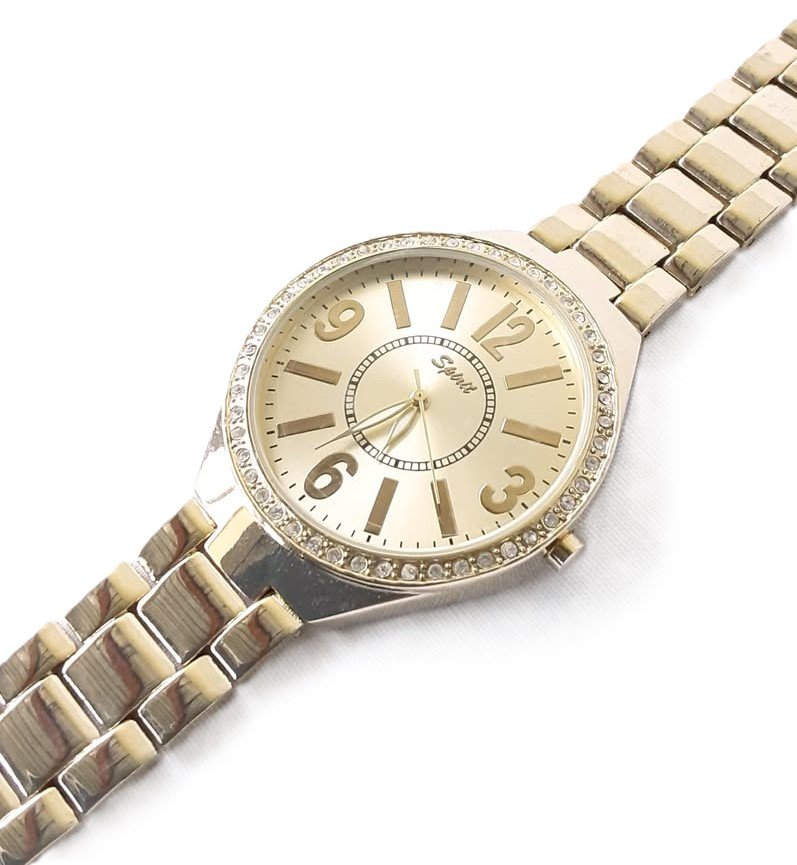 Spirit Large Face Gold Coloured Ladies Watch