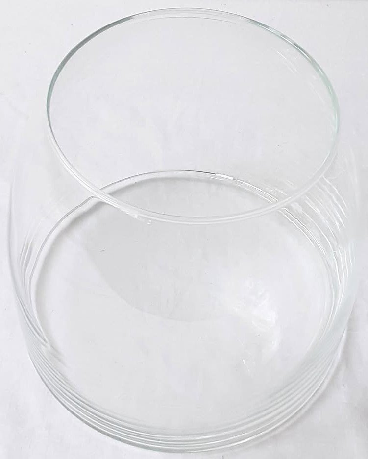 Large Clear Glass Tapered Vase / Planter